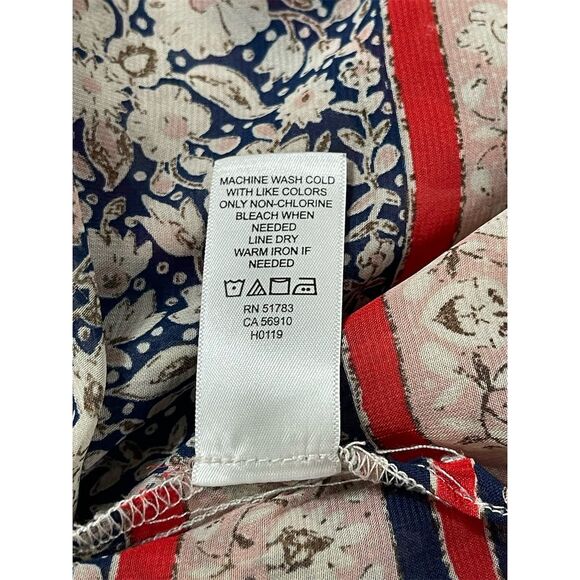 Maurices Women's Floral sheet Kimono red white blue  Size 0 one size - Picture 2 of 9